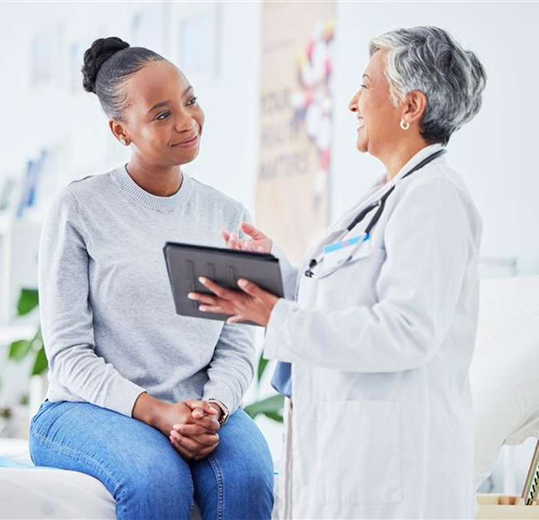 Doctor consulting patient